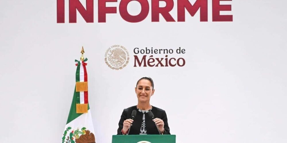 La presidenta rindió su Primer Informe desde Palacio Nacional el 1 de septiembre (acto protocolario a las 11:00 h).