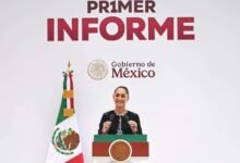 La presidenta rindió su Primer Informe desde Palacio Nacional el 1 de septiembre (acto protocolario a las 11:00 h).