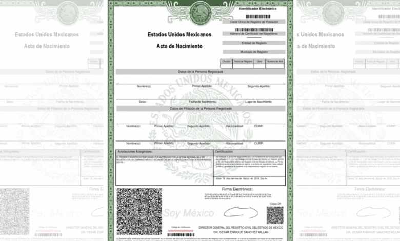 Así puedes descargar tu acta de nacimiento en línea