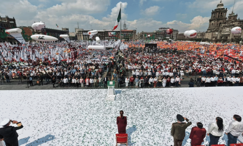 Más de 400 mil personas asistieron al informe de Claudia Sheinbaum en el Zócalo de la CDMX