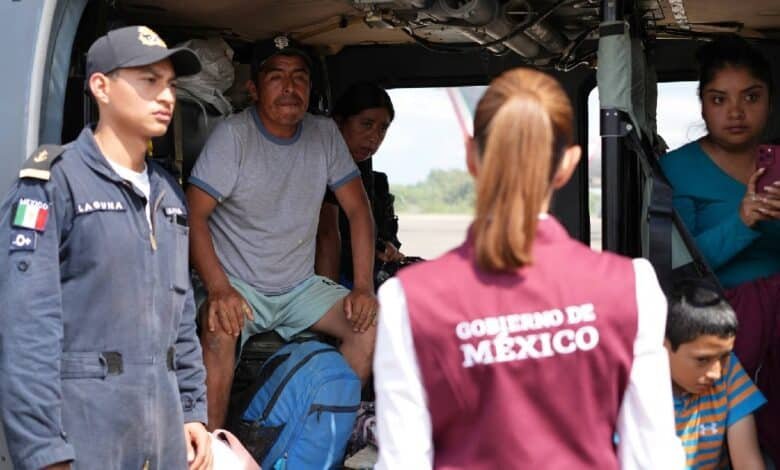 Claudia Sheinbaum supervisa ayuda a damnificados por inundaciones en Poza Rica (Foto de internet)