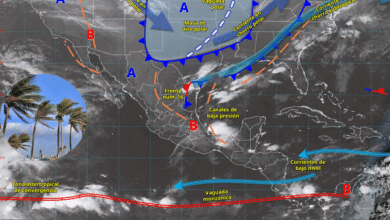 Frente Frío 16 y Masa Polar Impactan México Alerta por Lluvias Intensas y Evento de Norte