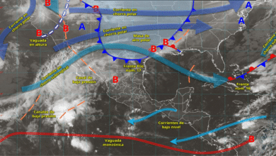 Frente frío 17 provoca lluvias intensas y descenso de temperatura en el norte del país