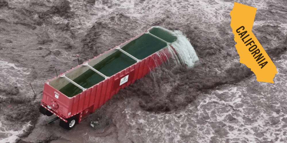 California bajo el agua Gran catástrofe históricas en forma de tormenta navideña (Foto por @brianemfinger y Canva)