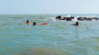 SSP rescata a hombre en playa de Chachalacas