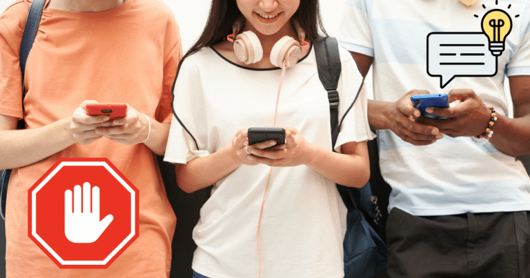 ¿Adiós al celular en clases Senado impulsa iniciativa para prohibir dispositivos móviles en primarias y secundarias (Fotos Canva)