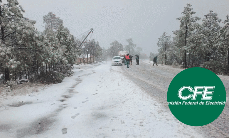 CFE activa operativo ante tormenta invernal "Fern": 800 electricistas en alerta total