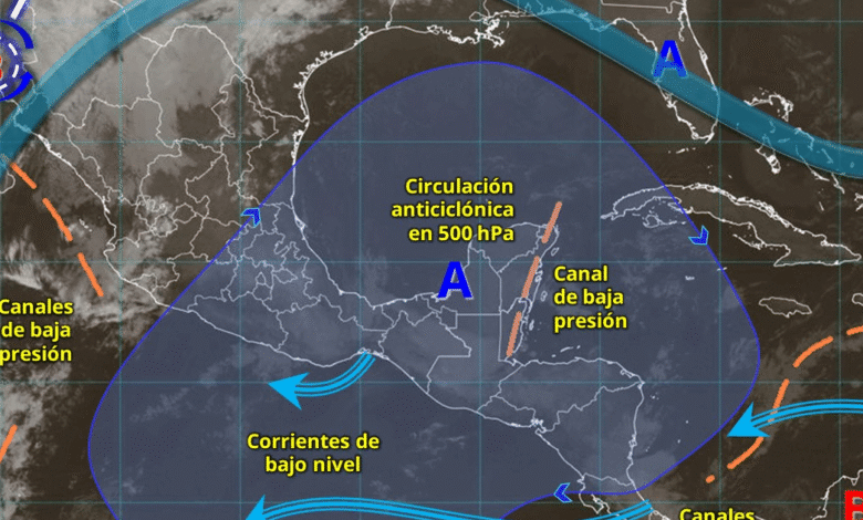 Este día, una vaguada en altura y una circulación ciclónica en niveles medios y altos de la atmósfera, se desplazarán sobre Sonora y Chihuahua, en interacción con el ingreso de humedad originado por la corriente en chorro subtropical, lo cual generará ambiente frío a muy frío.