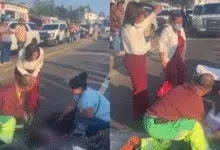 Rocío Nahle auxilia a heridos tras accidente en Paso del Toro