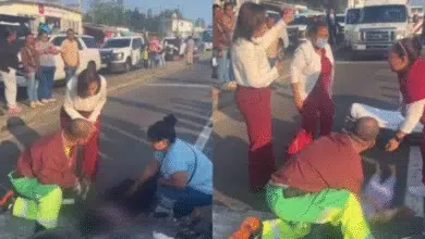 Rocío Nahle auxilia a heridos tras accidente en Paso del Toro