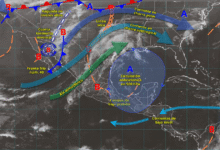 Cuarta tormenta invernal y frente frío 40 provocarán lluvias, fuertes vientos y posible nieve en el norte de México
