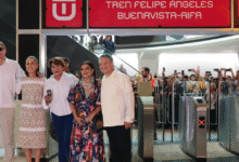 Claudia Sheinbaum inaugura el tren Felipe Ángeles, Buenavista-AIFA (Foto de cortesía)