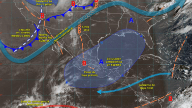 Frente frío provoca chubascos, vientos fuertes y calor extremo en varios estados