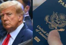 Imagen de Donald Trump en pasaporte de Estados Unidos