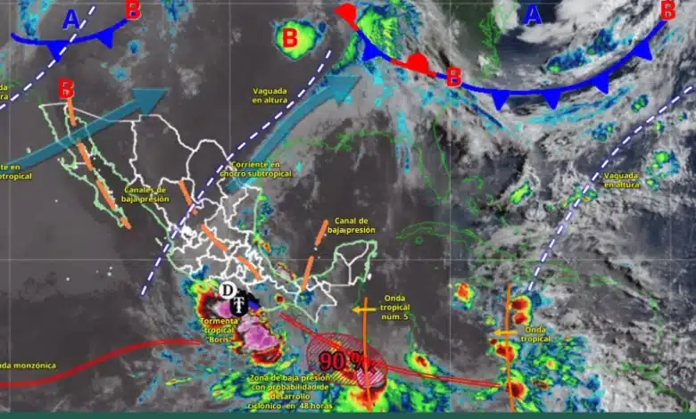 Pronóstico del tiempo hoy en México: fuertes lluvias, avanza tormenta tropical Boris (Foto de Conagua)