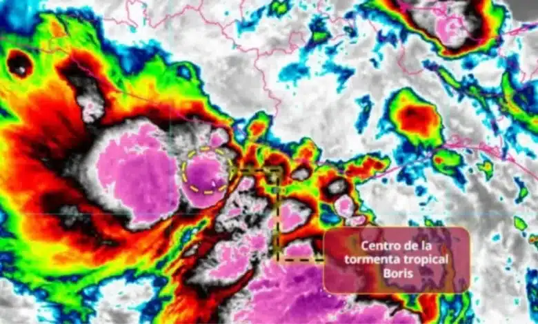 Tormenta tropical "Boris" se fortalece frente a Guerrero, fuertes lluvias (Imagen de internet)