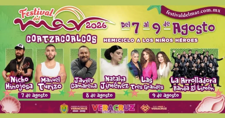 veracruz anuncia festival del mar 2026 en coatzacoalcos con manuel turizo y natalia jiménez