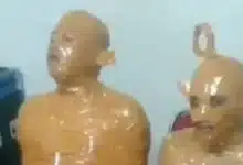 atrapan a ladrón y lo envuelven con cinta adhesiva como un teletubbie