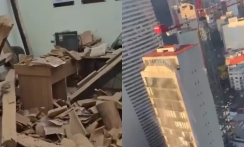 Sismo en Sinaloa deja daños en edificios, videos muestran momento exacto (Fotos de internet)
