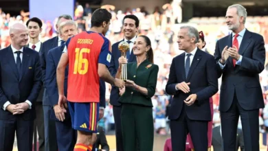 Claudia Sheinbaum sorprende al entregar el Balón de Oro a Rodri (Foto de internet)