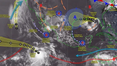 Pronóstico del clima: de chubascos a lluvias intensas con fuertes vientos (Imagen de Conagua)