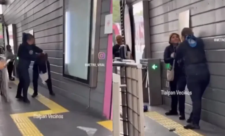 Suspenden a policías que se pelearon en estación de Metrobús (Fotos de internet)