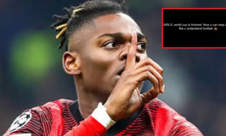 rafael leão provoca polémica con mensaje “chicas, el mundial terminó, ya paren de fingir que entienden de futbol”