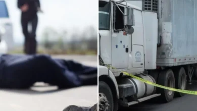 buscan en monterrey a hombre captado empujando a adulto mayor hacia un tráiler