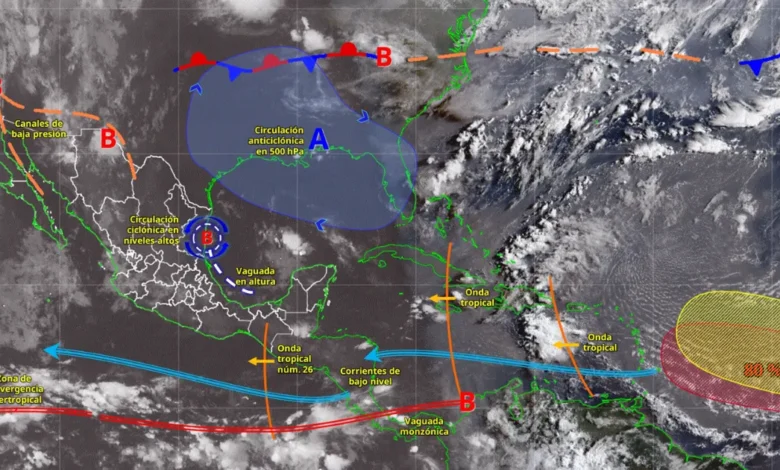 clima en méxico hoy 13 de agosto lluvias y calor extremo