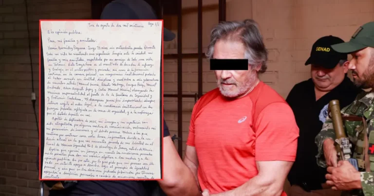 hernán bermúdez requena se declara inocente desde el altiplano con una carta y acusa de persecución política