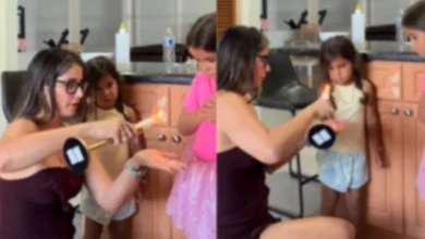 Influencer arrestada por quemar a sus hijas, sube video a redes sociales