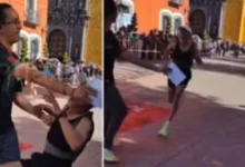 organizador derriba a adulto mayor durante carrera en huamantla corredor pide apoyo para gastos médicos