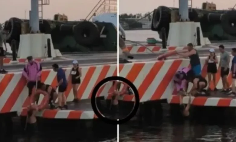 video corredora cayó al mar en veracruz antes de participar en una carrera