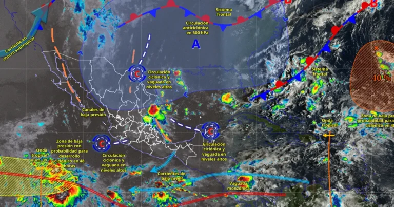 el pronóstico nacional contempla lluvias intensas, fuertes rachas de viento y temperaturas de hasta 45 °c este 17 de septiembre.
