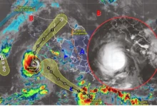 Huracán Polo es categoría 3 en el Pacífico, se formó depresión tropical (Imagen de Conagua)