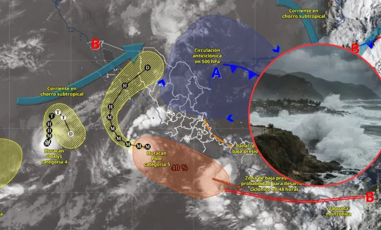 Pronóstico del Tiempo Hoy en México: fuertes lluvias por huracán mayor Polo (Foto de Conagua e internet)
