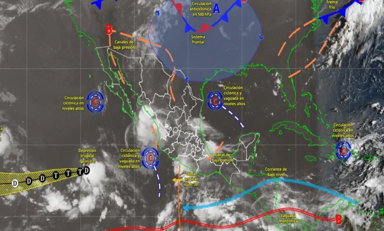 lluvias intensas y tormentas afectarán varias zonas de méxico