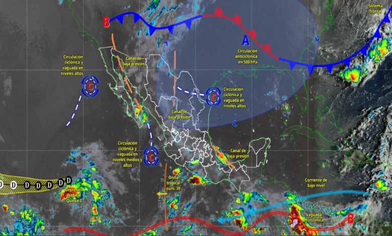 lluvias muy fuertes azotan ocho estados de méxico