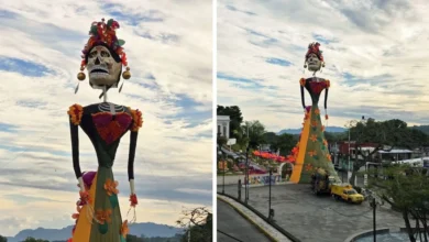 catrina gigante de veracruz mide 33 metros y pesa cinco toneladas