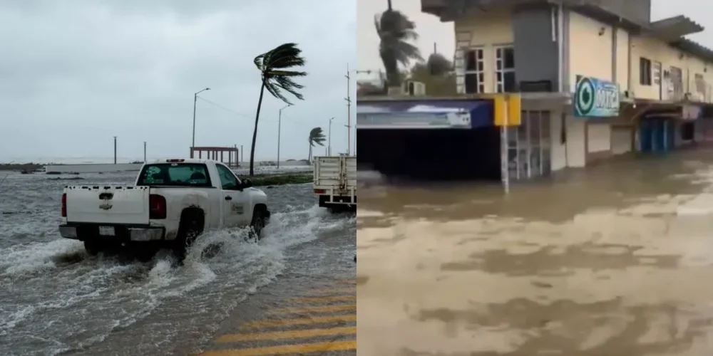 Hasta 10 decesos e inundaciones en Veracruz por efectos del frente frío 2 (Fotos de redes sociales)