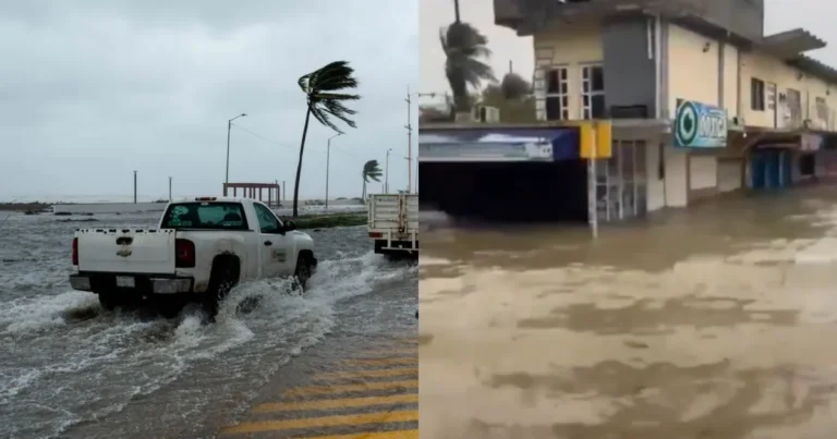 Hasta 10 decesos e inundaciones en Veracruz por efectos del frente frío 2 (Fotos de redes sociales)