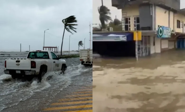 Hasta 10 decesos e inundaciones en Veracruz por efectos del frente frío 2 (Fotos de redes sociales)