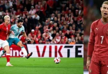 Dinamarca 2-4 Portugal Rafael Leão toma el número 7 de Cristiano Ronaldo