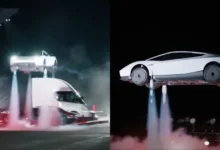Elon Musk presenta Tesla Roadster ¿El auto volador? (Fotos de internet)
