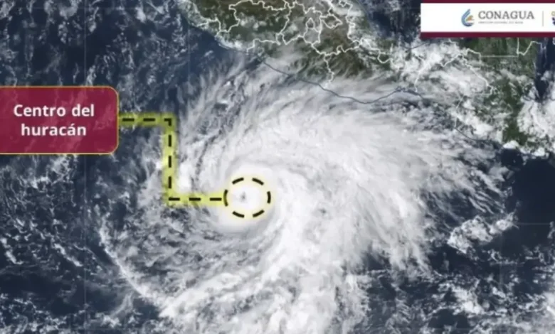 Huracán Vance provoca fuertes lluvias, se debilita frente a las costas (Imagen de Conagua)