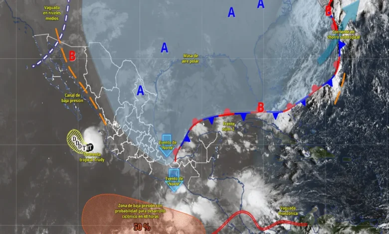 frente frío 2 provocará lluvias torrenciales en cuatro estados