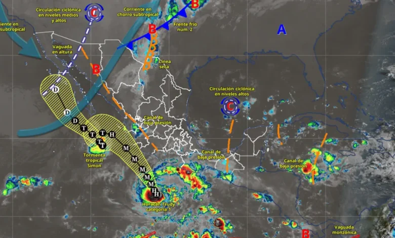 huracán trudy y frente frío 2 causan intensas lluvias