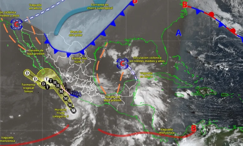 huracán trudy y frente frío 2 desatan lluvias torrenciales