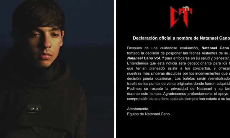 natanael cano cancela 10 conciertos y su familia revela su postura ante la pausa musical