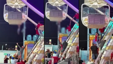 niño en feria de torreón queda colgado en rueda de la fortuna